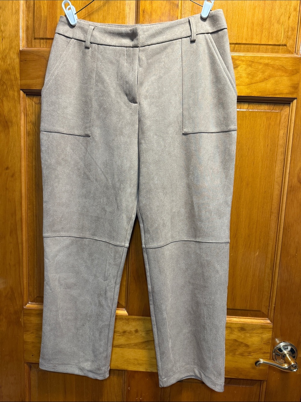 Lola & Sophie Tan Straight-Leg Ponte Trousers